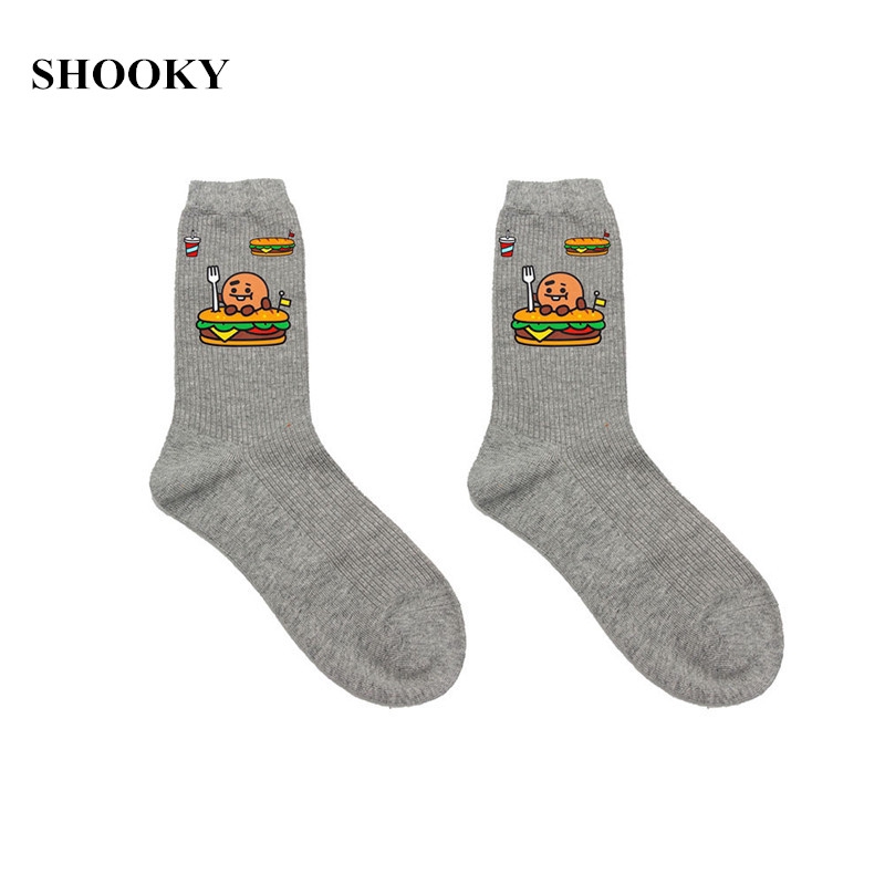 Vớ dài in hình hoạt hình dễ thương cho fan BTS