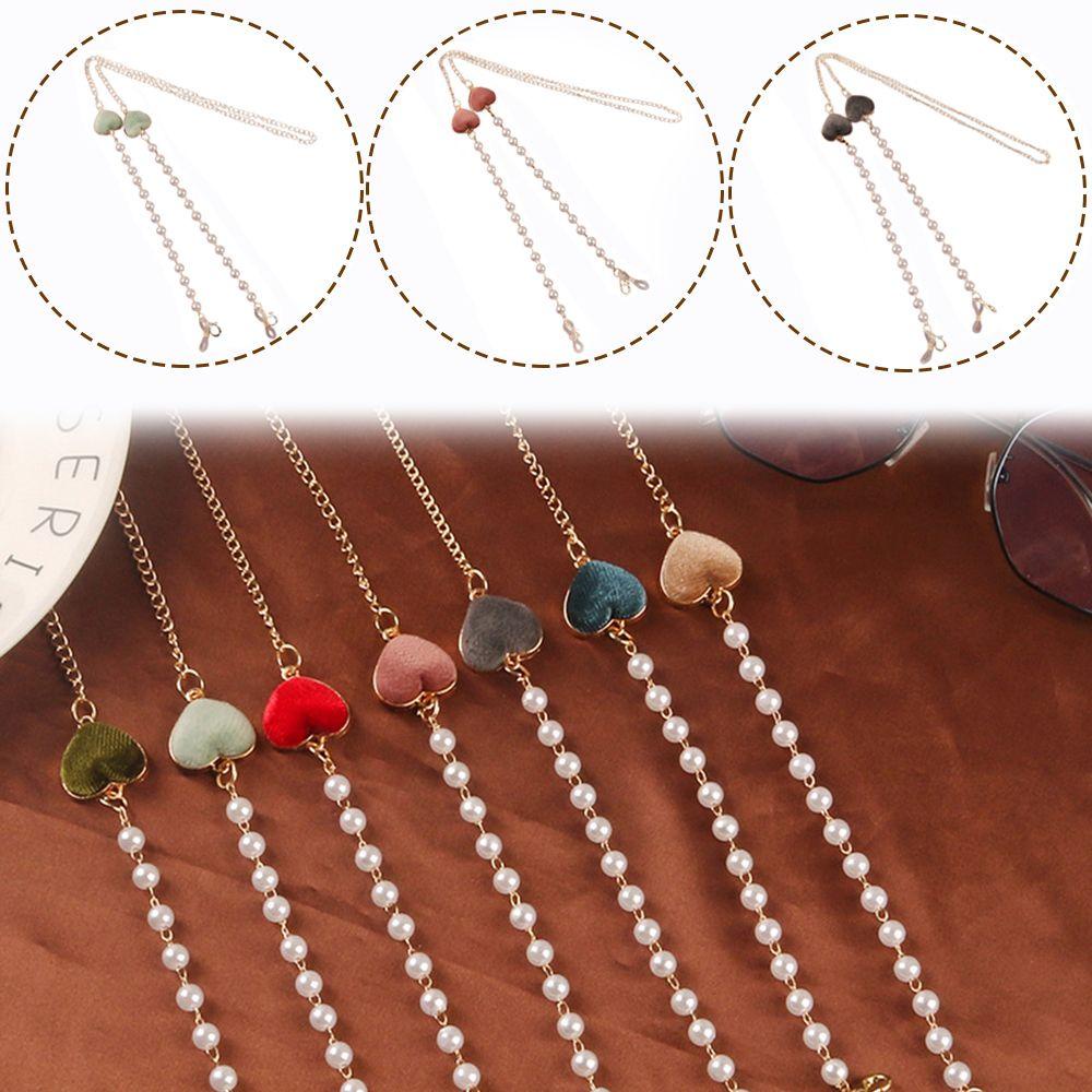 ESPO Dây Giữ Mắt Kính Hình Trái Tim Bằng Nhung Chống Thất Lạc Thời Trang Cổ Điển