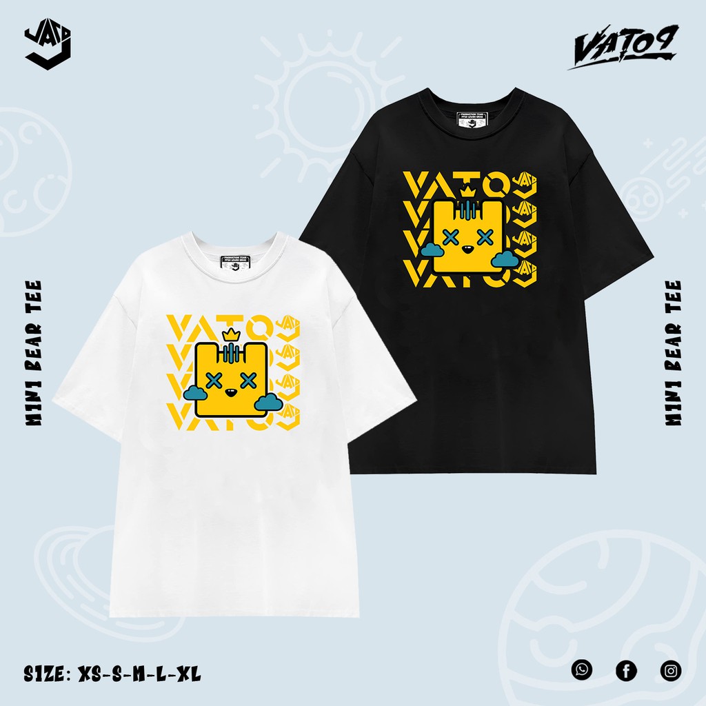 Áo thun nam nữ, áo phông Văn Toàn VATO9'S ZONE phiên bản Mini Bear Tee
