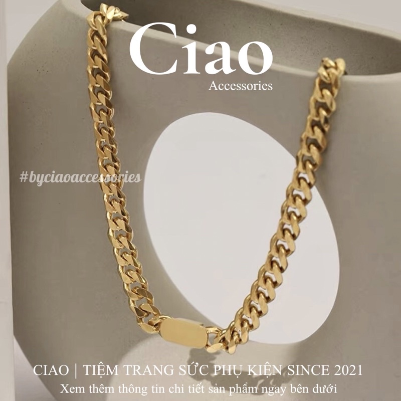 [HOẢ TỐC 1H] Dây chuyền/ Vòng tay titan không gỉ thiết kế phong cách trendy Washington Ciao