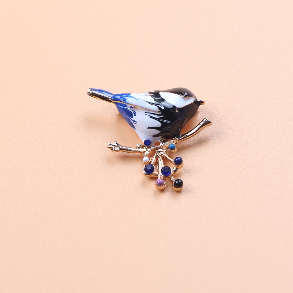Trâm Cài Áo Hình Chú Chim Nhiều Màu Sắc Bằng Tráng Men Phong Cách Năm Mới 2022