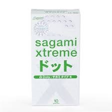 [Quà tặng] Bao cao su Gân gai Sagami Extreme White - Hộp 10 cái