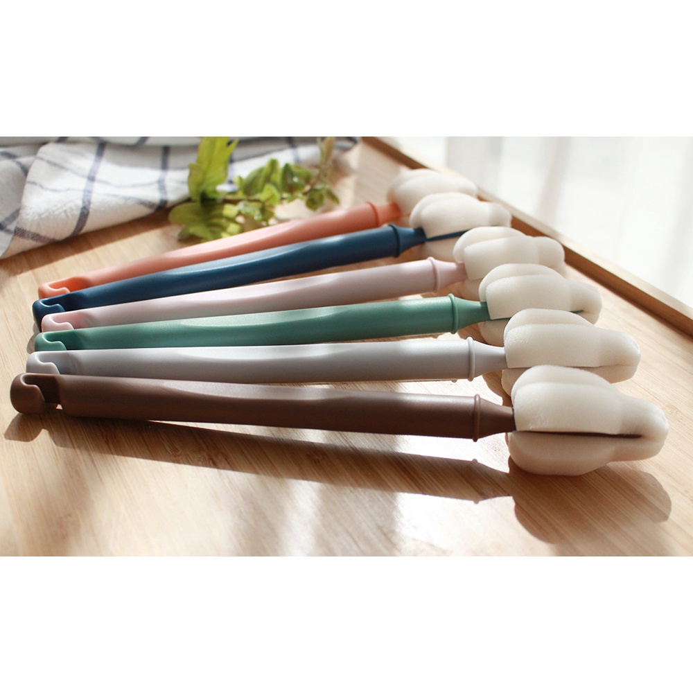 Cọ Rửa Bình Sữa/Núm Ti Loại Dài Có Nắp Hibee Mongri - Màu Sunshine