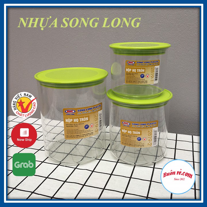 Bộ 3 hộp Hàn Quốc tròn đựng thực phẩm Song Long 2819 tiện lợi cao cấp -Buôn rẻ 01013