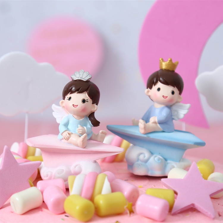 [SIÊU RẺ❤️] – Em bé máy bay (1 Cặp) - Trang trí bánh sinh nhật bánh kem