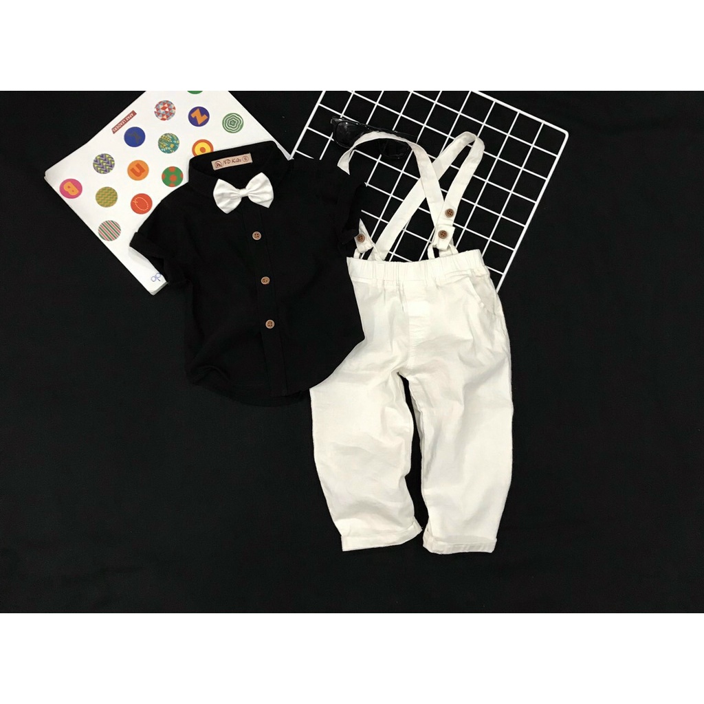 Bộ set vest dài gile yếm công tử bé trai đầy tháng thôi nôi cho bé từ 5-14 kg