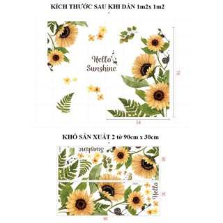Decal dán tường Hoa hướng dương 2