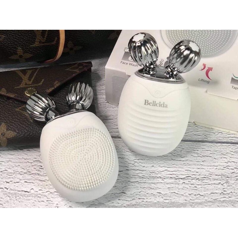 Máy rửa mặt nâng cơ mặt Facial Care ViBration Bellcida Nhật nội địa