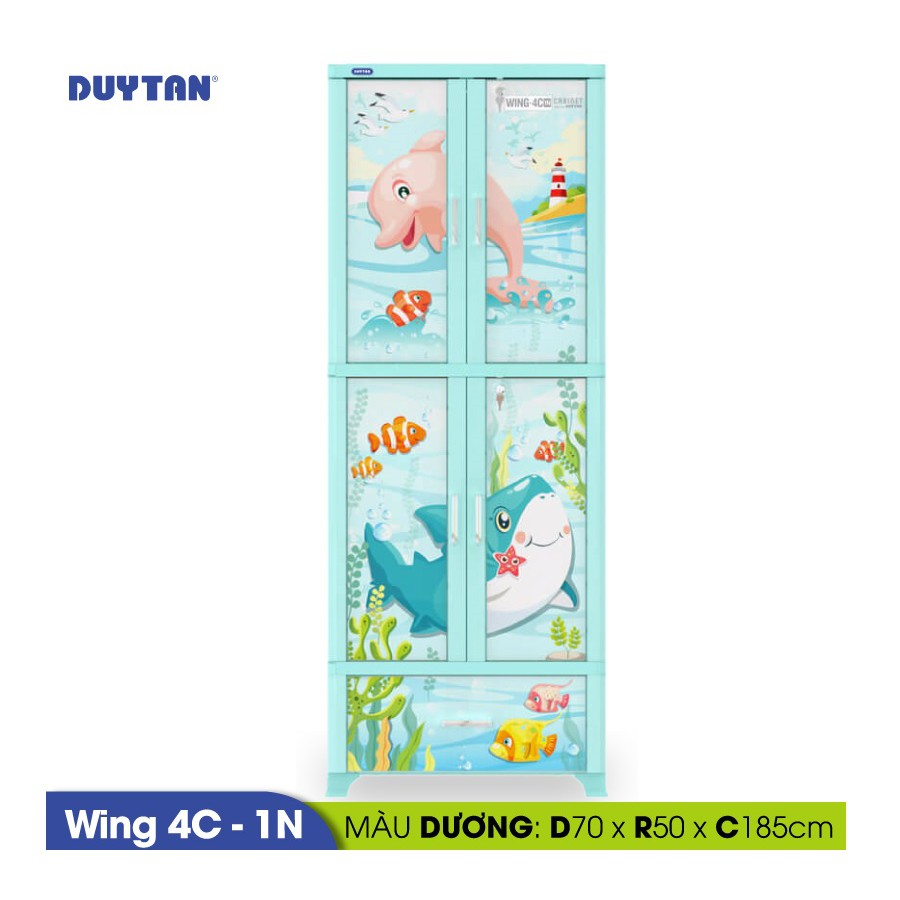 Tủ Nhựa Duy Tân WING 4C-1N - 1159 (Nhiều Màu)