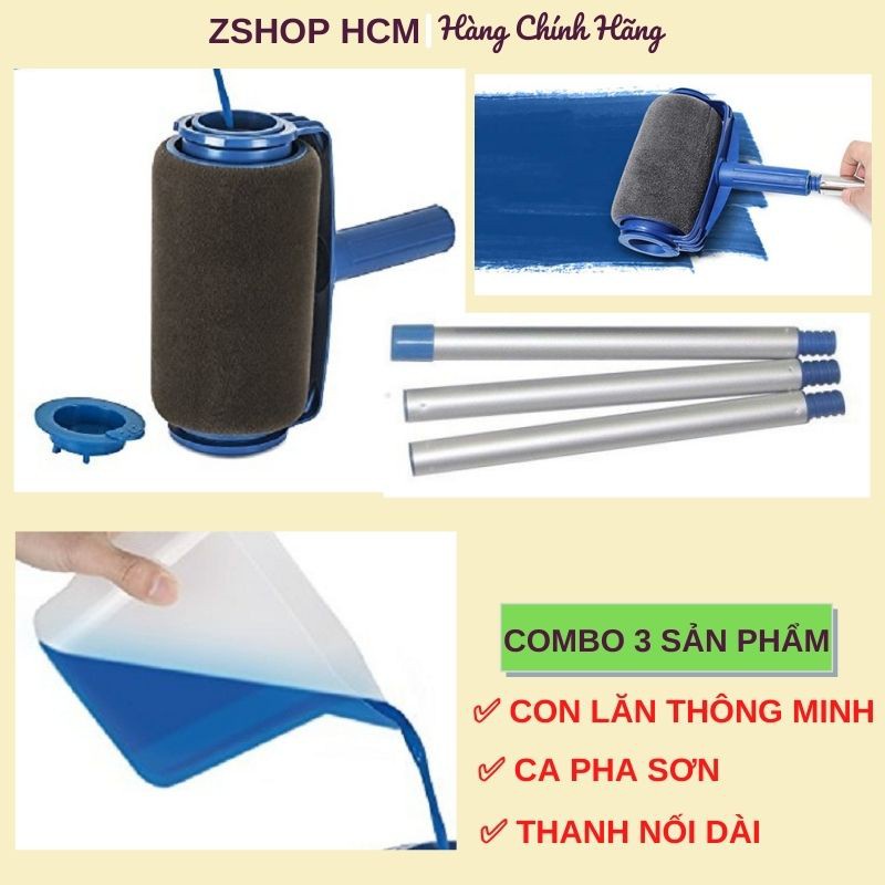 Con Lăn Sơn [FREESHIP] Con Lăn Thông Minh, Sơn Tường Mini Bộ 3 Sản Phẩm