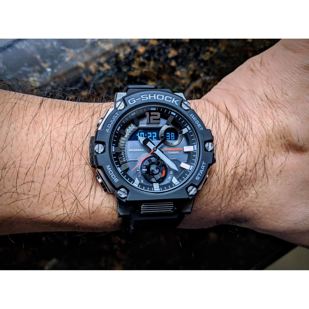 Đồng Hồ Nam Casio G-Shock GSteel GST-B300-1ADR Chính Hãng - Dây Nhựa | G-Shock GST-B300-1A Pin Năng Lượng Mặt Trời