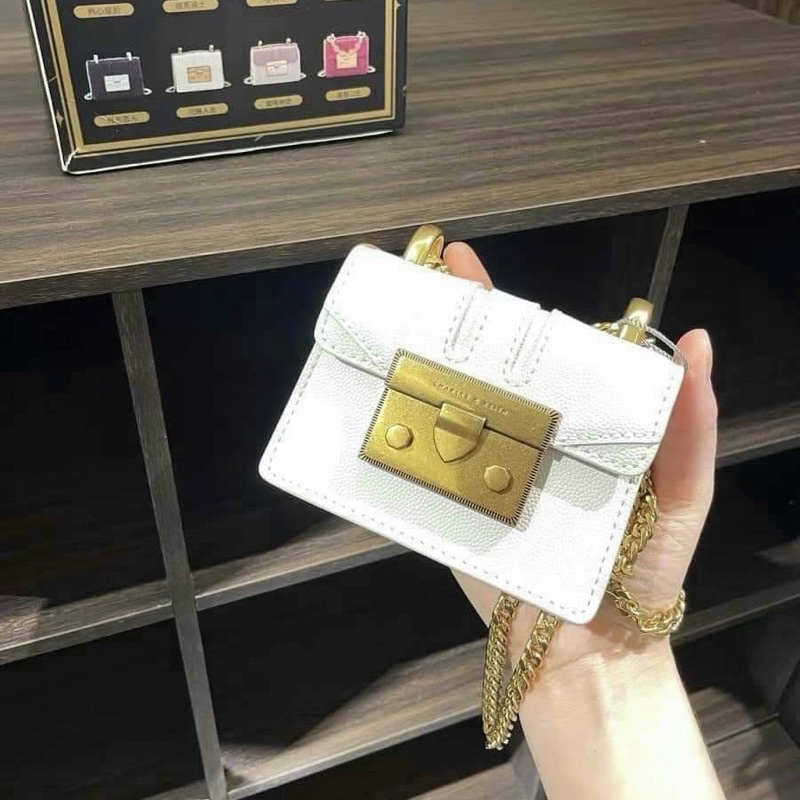 Túi đeo chéo, kẹp nách mini cnk1 nữ hàng xuất xịn - xích nặng tay fullbox