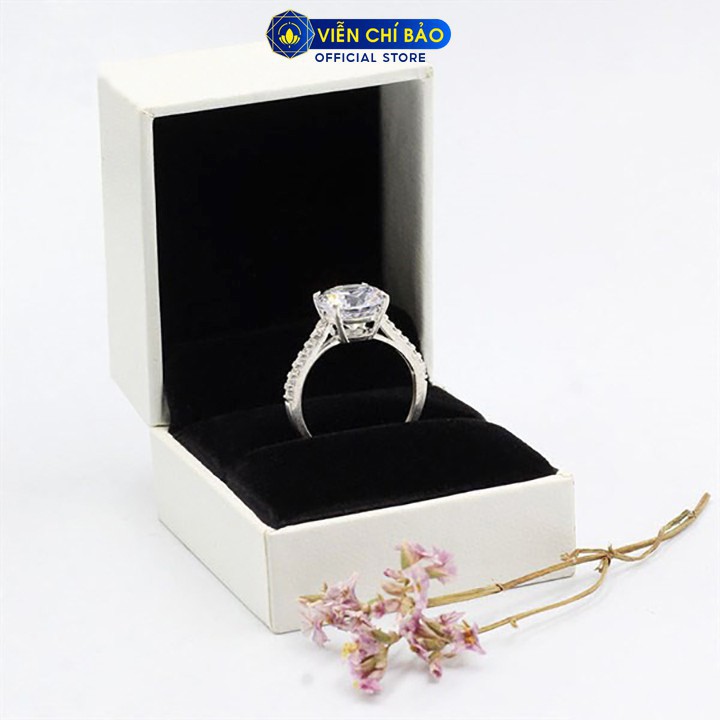 Nhẫn bạc nữ viền đá nhiều màu chất liệu bạc s925 thời trang phụ kiện trang sức nữ Viễn Chí Bảo N400253