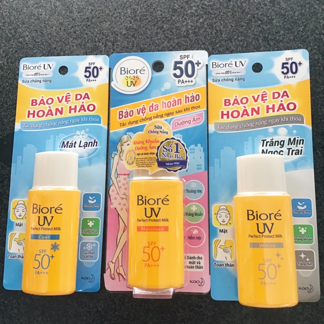 Kem chống nắng Biore UV Perfect protect milk spf 50