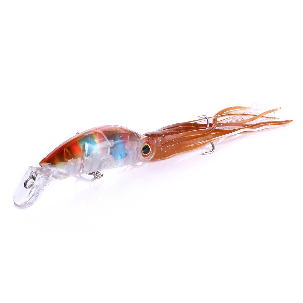 Hengjia 1 Cái 10cm 16.6g Bạch Tuộc Mực Jig Mồi Râu Mồi Câu Cá Swimbait Cho Câu Cá Chìm Minnow Dụ Jig