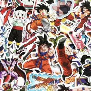 Serenity1 Bộ 100 Sticker Dán Hình Nhân Vật Phim Dragon Ball
