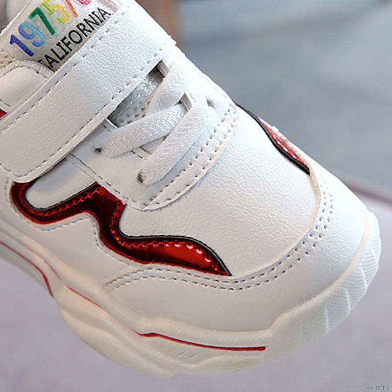 Giày thể thao da PU đế mềm phong cách Hàn Quốc cho bé