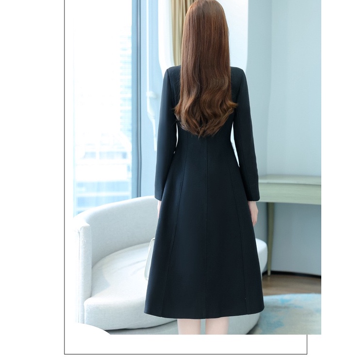 Áo Khoác Dạ Phối Nút Phom Dài Cao Cấp Hàng Tuyển Chọn BY4528