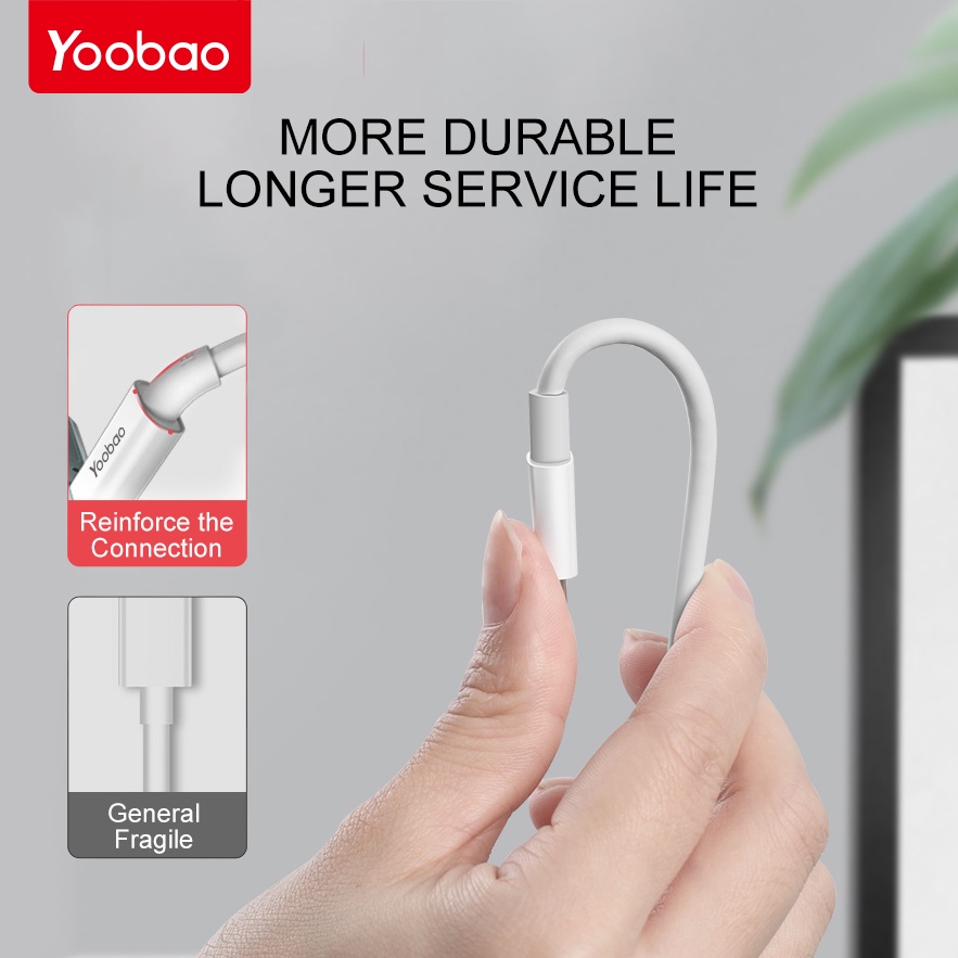 Dây Cáp Sạc Nhanh Yoobao YB-482PD Type-C to Type-C- PD 60w - Hàng Chính Hãng - Bảo Hành 12 tháng