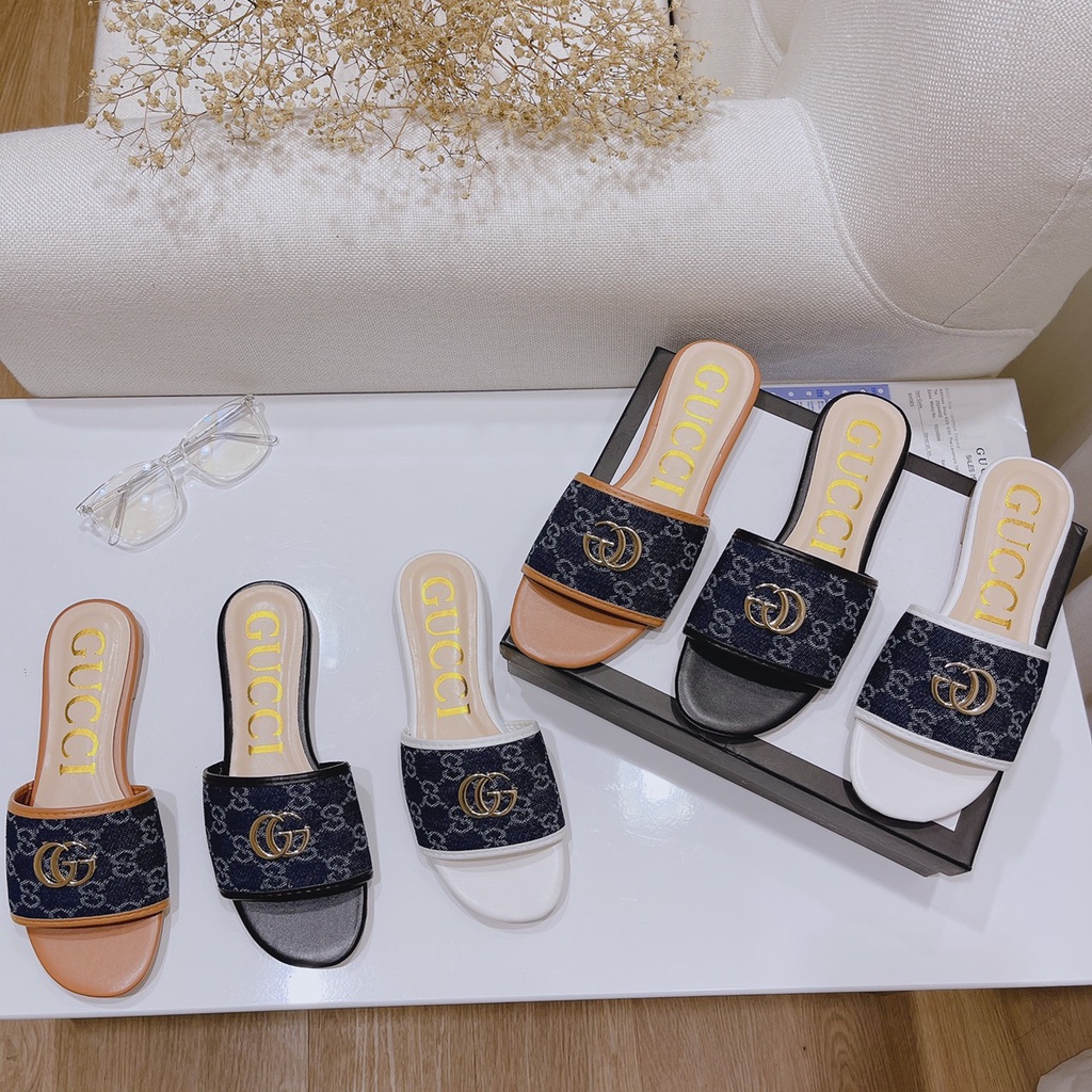 Dép quai ngang nữ G.G với thiết kế thời trang , màu sắc họa tiết siêu đẹp. Hình shop tự chụp | BigBuy360 - bigbuy360.vn