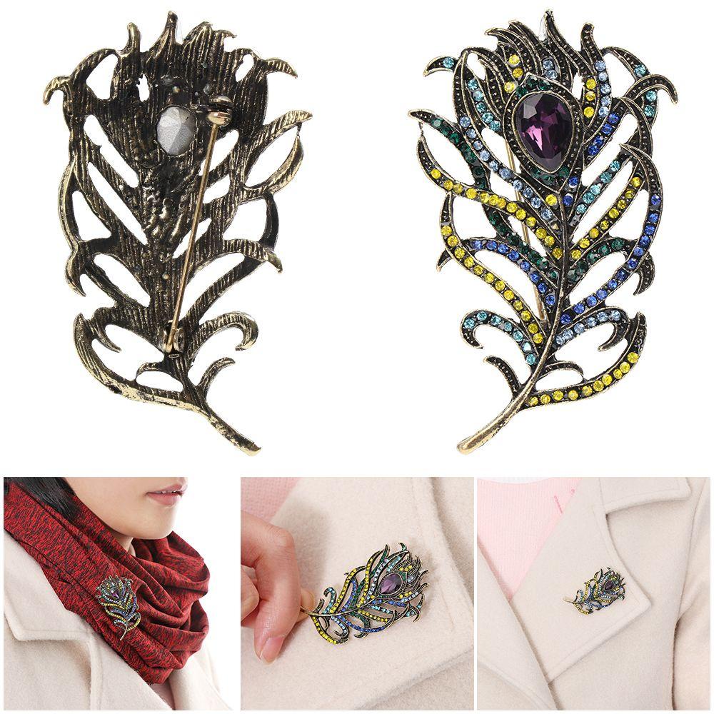 Ghim Cài Áo Hình Con Công Dành Cho Nữ|Ghim Cài Áo Tráng Men Phong Cách Boho Thời Trang