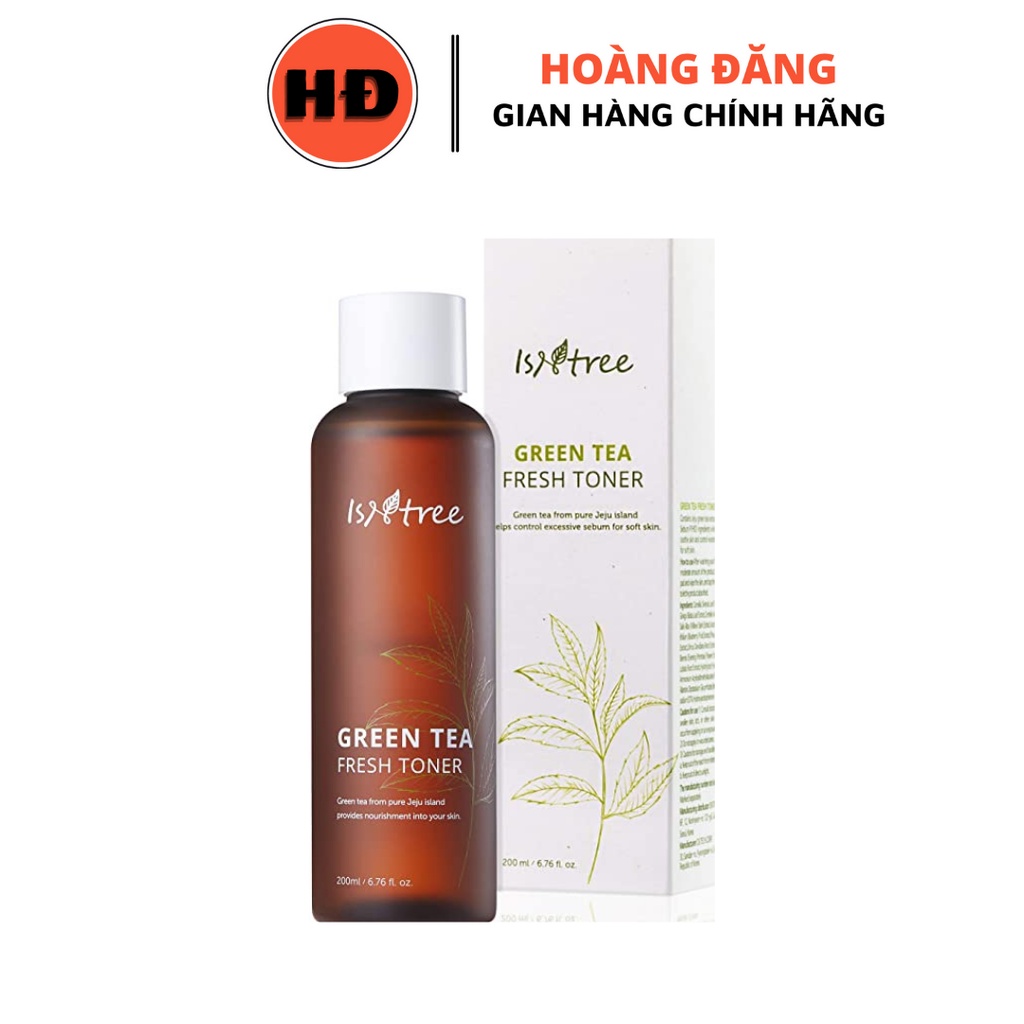 Nước hoa hồng Isntree Green Tea Fresh Toner Nuôi Dưỡng Phục Hồi Da Chiết Xuất Trà Xanh 200ml