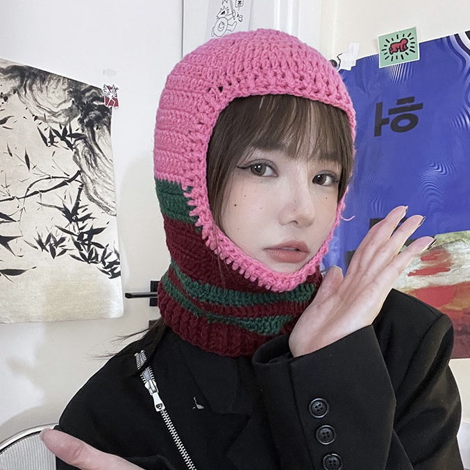 Mũ balaclava dệt kim MG STUDIO cao cấp