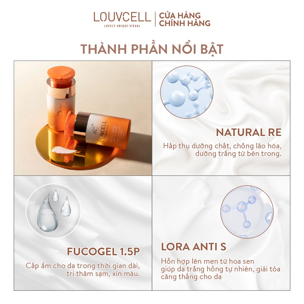 Kem dưỡng cover hiệu sắc da Louv Cell Crystal Essence Tone Up Cream 50 ml