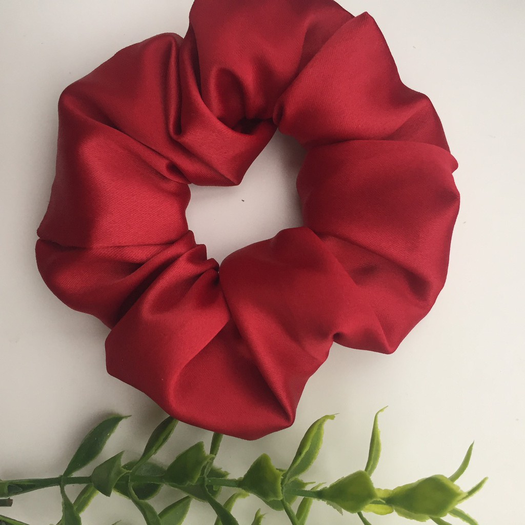 Cột tóc Vải Scrunchies - dây buộc tóc vải các màu vintage ảnh thật ( bảng 2)