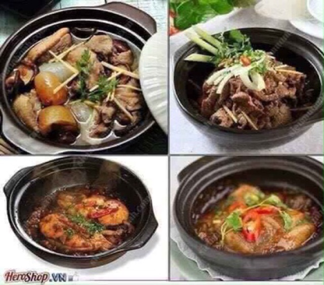 Nồi đất sứ tráng men cao cấp kho thịt, kho cá - đầy đủ kích cỡ