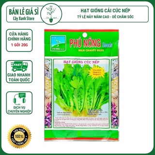 Hạt Giống Rau Cải Cúc Nếp, Tần Ô Lá Tròn 20Gr - Phú Nông Seeds - Key: Đất sạch, Phân Bón, Hữu Cơ, Xơ Dừa