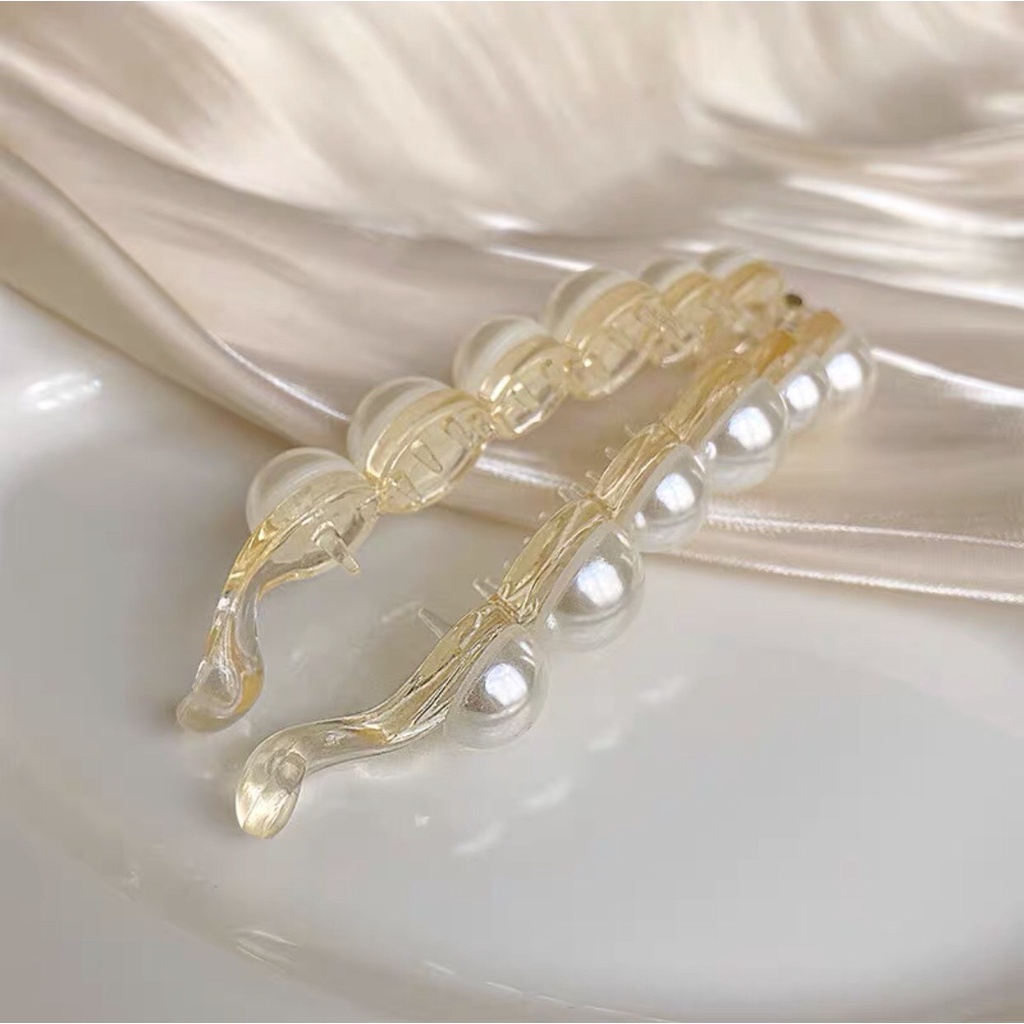 kẹp Dọc Đính Hạt Trai Phong Cách Hàn