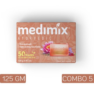  Set 5 Xà phòng Medimix Kumkumadi Nghệ Tây 125g bánh 