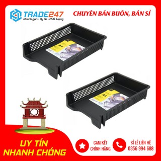 Combo 2 khay đựng tài liệu A4 (có thể xếp chồng) nội địa Nhật Bản