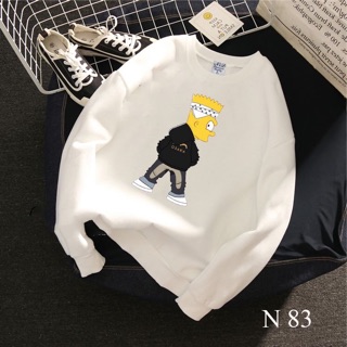 Áo sweater tay dài in hình