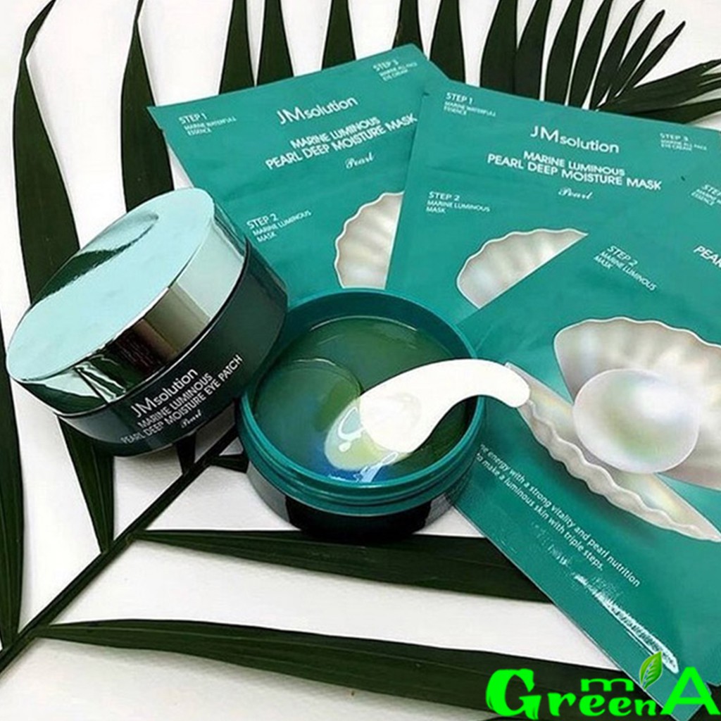 Mặt Nạ Mắt JMSOLUTION Ngọc Trai Jmsolution Marine Luminous Pearl Deep Moisture Eye Patch Cấp Ẩm Dưỡng Trắng