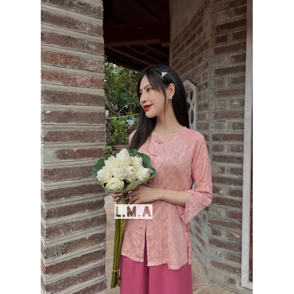 Bộ bà ba đi chùa , bộ lam đi chùa lụa gấm , bộ phật tử đi chùa dành cho nữ