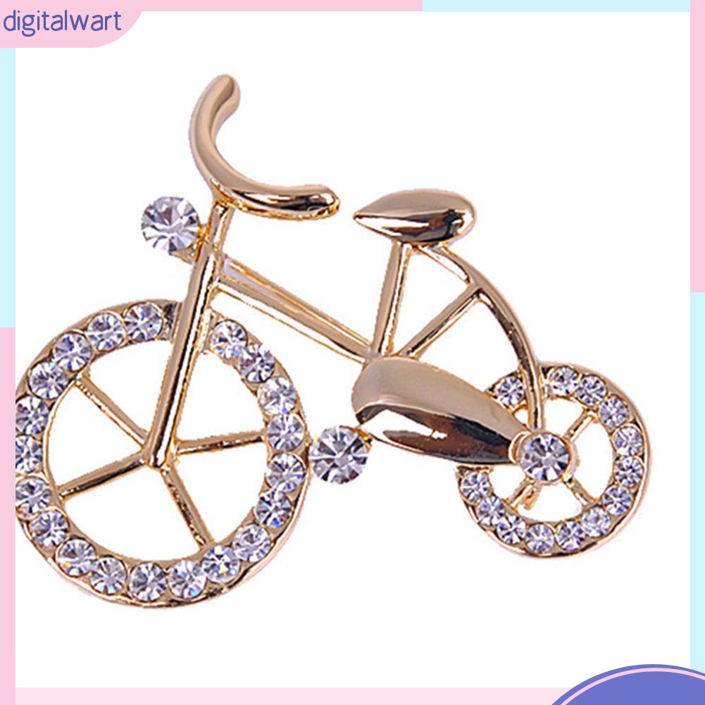 Trâm Cài Áo Hình Xe Đạp Đính Đá Thời Trang