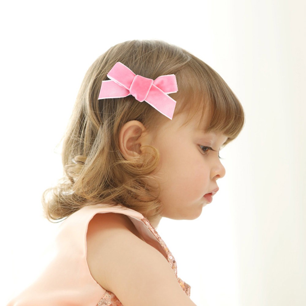 Kẹp tóc KIDSBOWS trang trí nơ vải nhung dễ thương dành cho bé gái