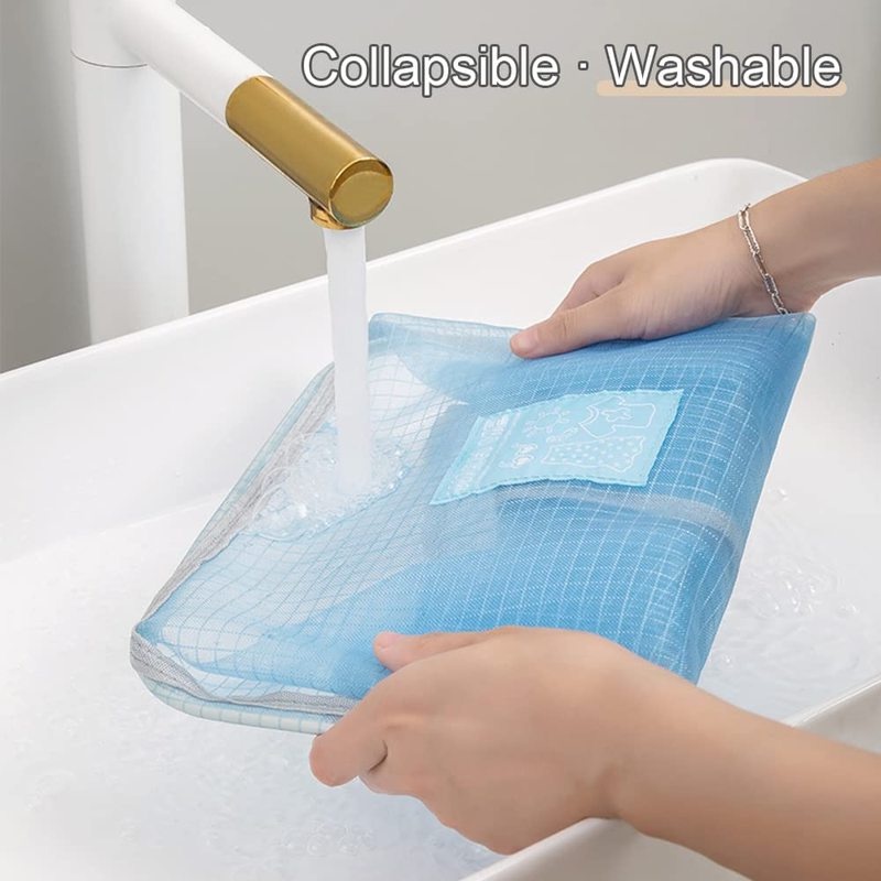 1 Giỏ Đựng Quần Áo Dơ Bằng Nylon Chống Nước Sức Chứa Lớn Đa Năng Có Thể Gập Gọn