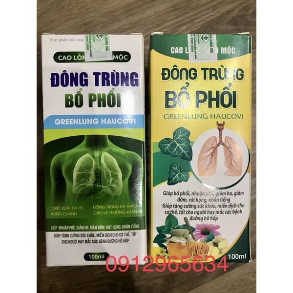 Siro thảo dược Đông trùng Bổ phổi nhuận phế, giảm ho, giảm đờm tốt cho phổi phục hồi sức khoẻ