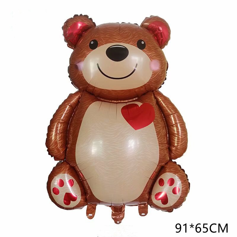 Bóng bay foil nhôm hình gấu hoạt hình kích thước 91*65cm trang trí tiệc sinh nhật / đám cưới