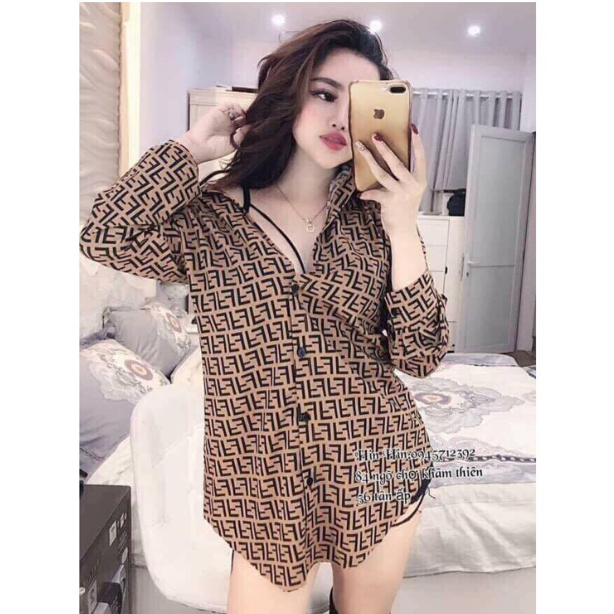 [ xả kho ] HS Áo sơ mi họa tiết F