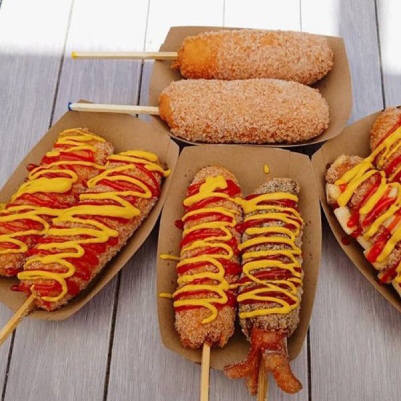 máy làm bánh hotdog xúc xích, phô mai công nghiệp