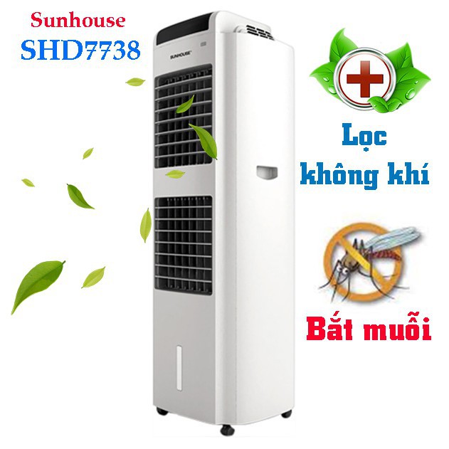 Quạt hơi nước SUNHOUSE SHD7738 - Công suất 175W, Thân nhựa ABS, bình nước 20 lít, làm mát như băng