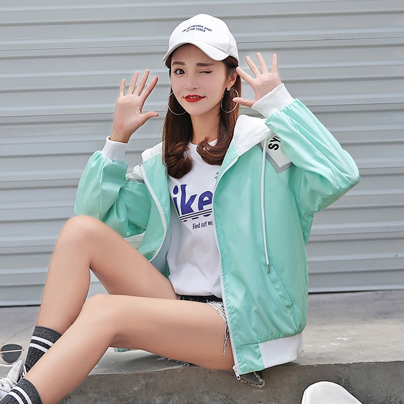 Áo khoác Nữ dù 2 lớp LoLi phối màu Nón và Cánh tay ấn tượng - Hot trend 2021 | BigBuy360 - bigbuy360.vn