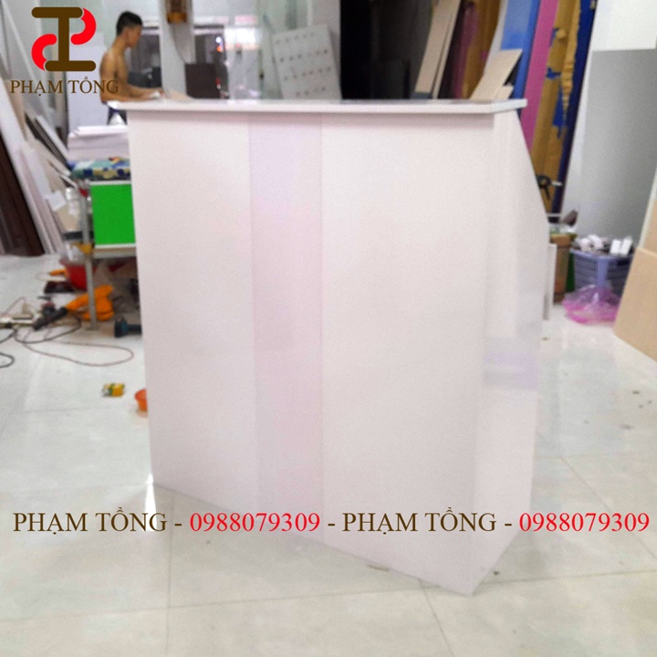 Quầy thu ngân mini màu trắng dành cho shop nhỏ _ hàng cao cấp