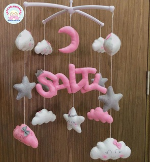 Treo nôi handmade (mẫu mây đa màu)