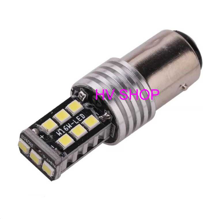 bóng đèn led hậu 15 tim gắn xe máy 12V hv shop 1157