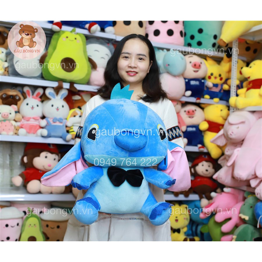 Gấu Bông Stitch FREESHIP Thú Nhồi Bông Stitch Xanh Mềm Mịn Đáng Yêu - Gối Ôm Hàng Nhập Khẩu